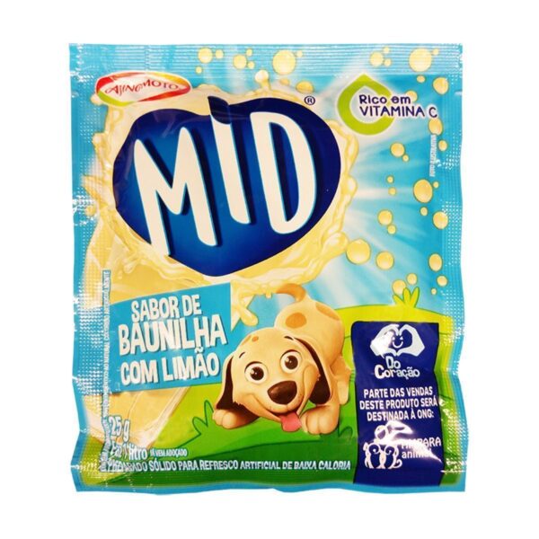 Refresco em pó Mid BAUNILHA / LIMÃO 25g
