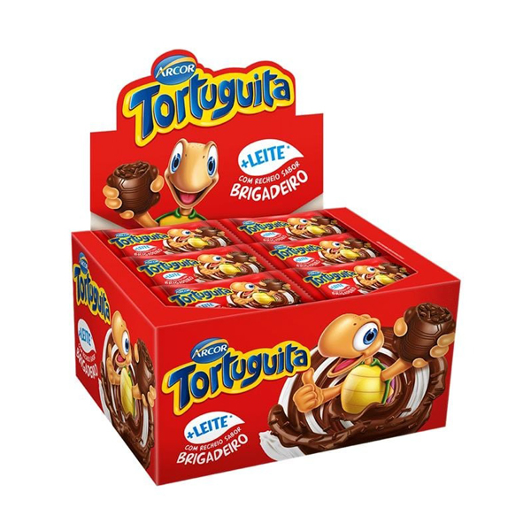 Caixa de Chocolate Tortuguita Brigadeiro 24x15,5g