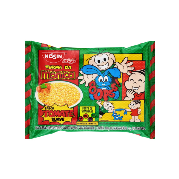 Nissin Miojo Turma da Mônica Tomate 80g