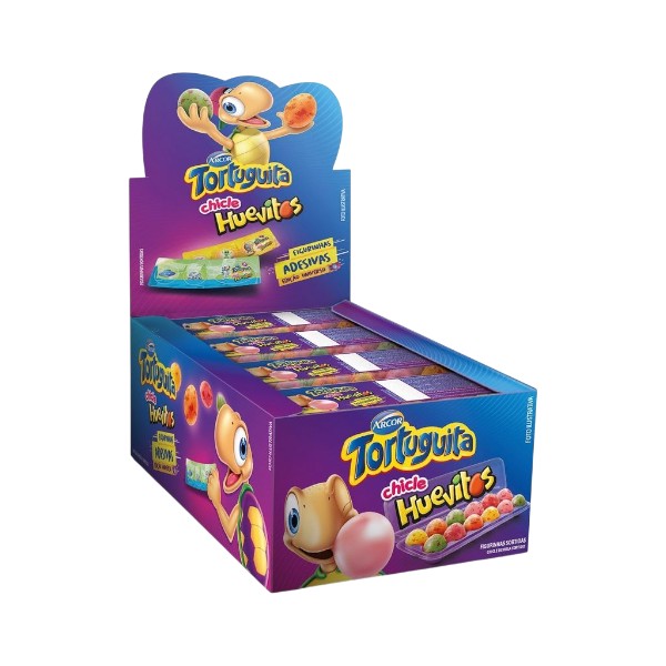 Caixa de Chiclete Tortuguita Huevitos 300g