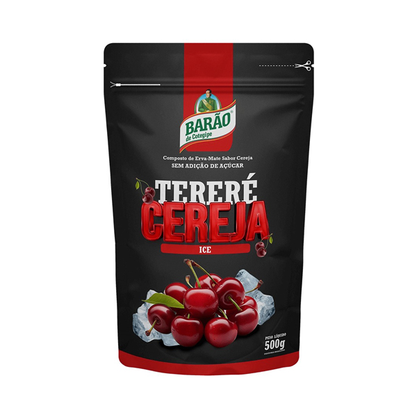 Erva Mate Tereré Cereja Ice Barão de Cotegipe 500g