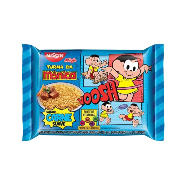 Nissin Miojo Turma da Mônica Carne 80g