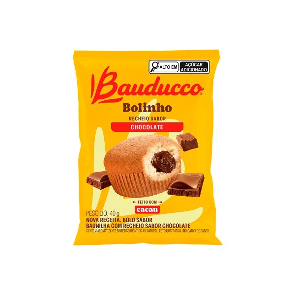 Bolinho de Baunilha com Recheio de Chocolate Bauducco 40g