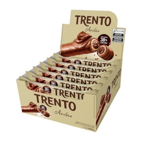 Caixa de Chocolate Trento Avelã 16x29g