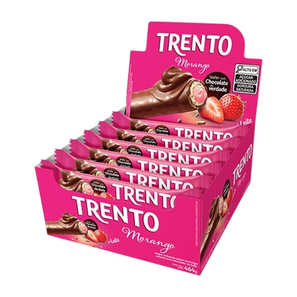 Caixa de Chocolate Trento Morango 16x29g