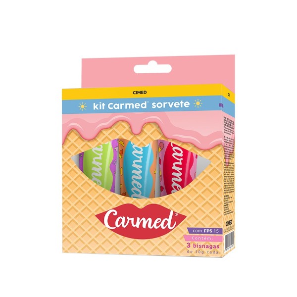 Carmed Sorvete Hidratante Labial 3x10g