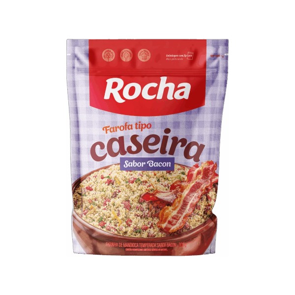 Farofa Tipo Caseira Sabor Bacon Rocha 300g