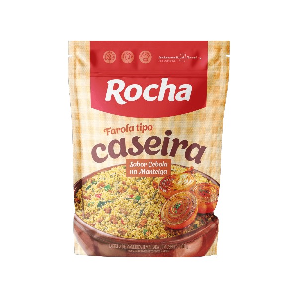 Farofa Tipo Caseira Sabor Cebola na Manteiga Rocha 300g