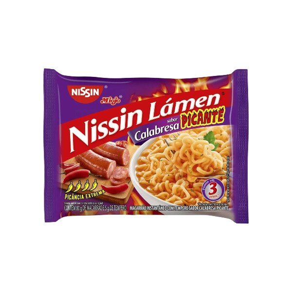 Nissin Miojo Calabresa Picante 80g